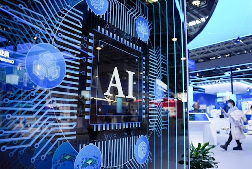 Court gavel and digital face composed of data points representing AI deepfakes