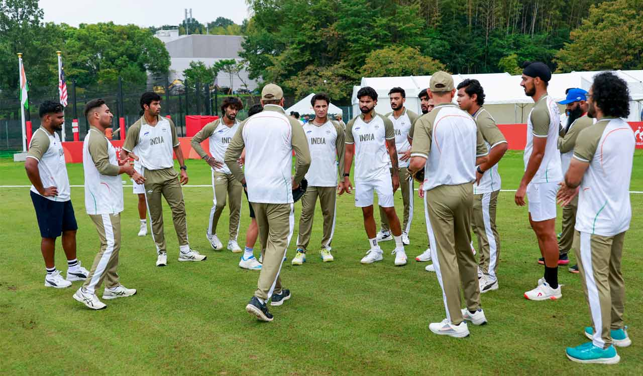 India cricket players during Asian Games tournament