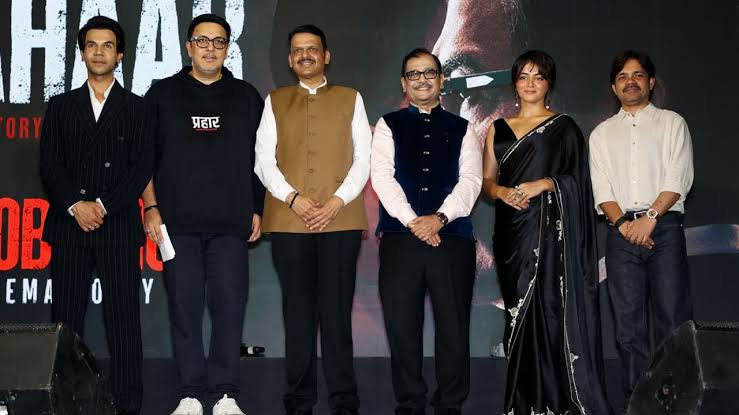Rajkummar Rao at Prahaar trailer launch at Mumbai CSMT